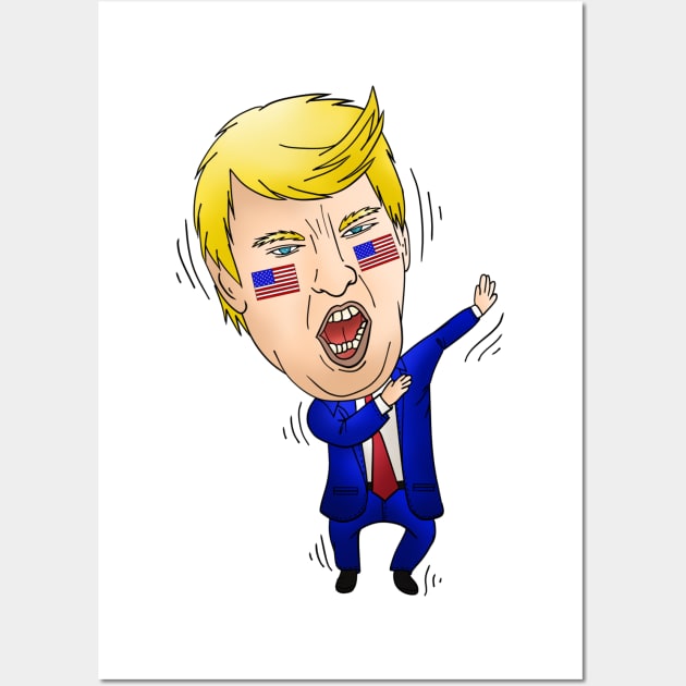 funny donald trump shirt,donald trump cartoon,caricature Wall Art by fall in love on_ink